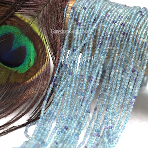 2 mm Fluorite Faceted Round Beads - AAA Natural Multi Fluorite Micro Cut Faceted Beads - Blue Fluorite Round Beads For Jewelry Designing