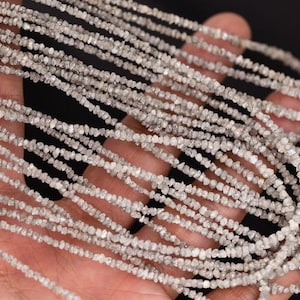 Perline di diamante bianco grezzo, perline di diamante bianco naturale grezzo, perline di diamante grezzo, perline di diamante grezzo da 2-3 mm, piccoli diamanti sciolti