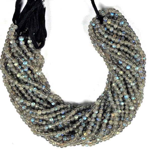 Flashs bleus ~ Labradorite bleue naturelle AAA 4 mm ronde, Labradorite naturelle boule ronde lisse perles de pierres précieuses perles rondes de feu bleu pour bijoux