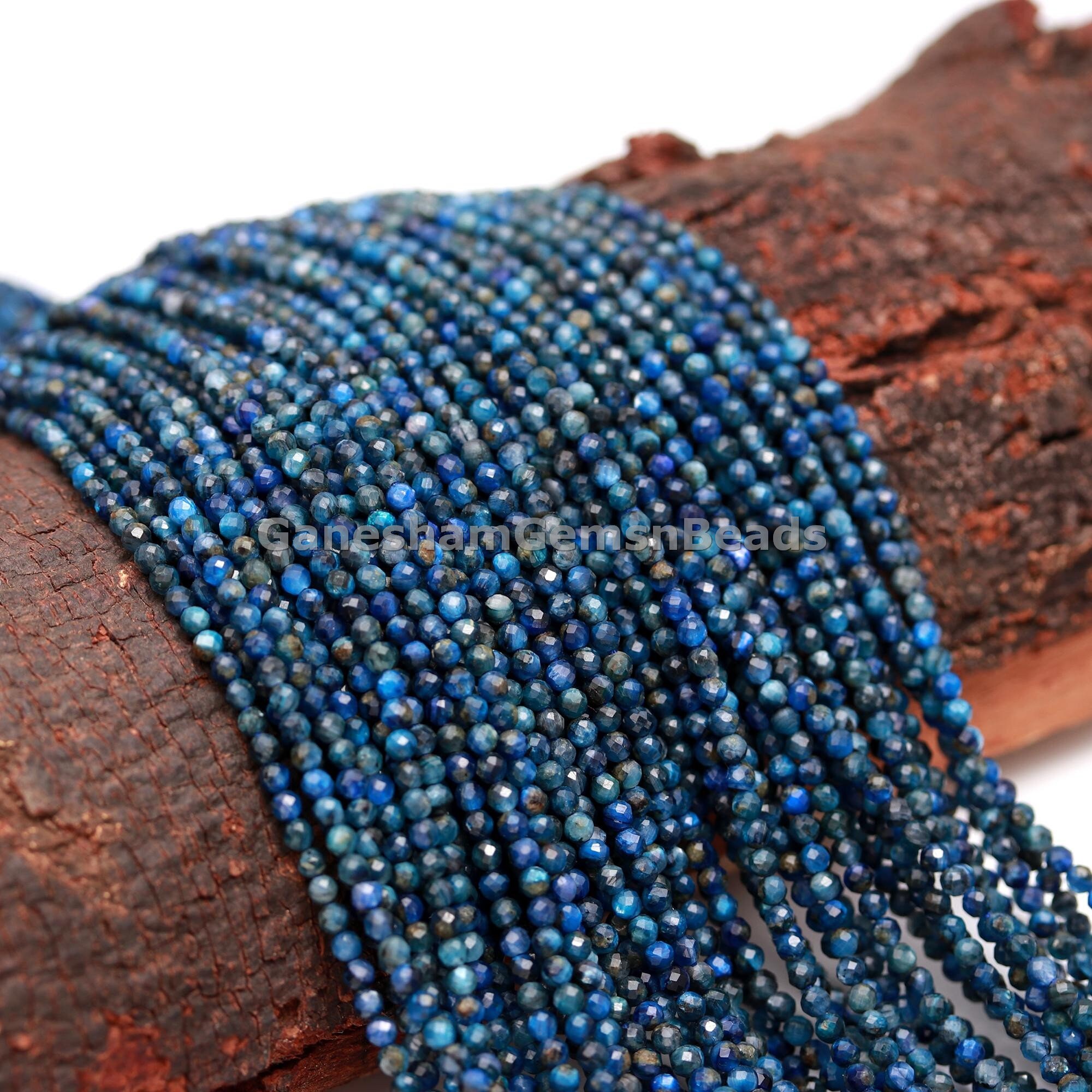 Collier Perles Kyanite Verte Naturelle - Forme Tonneau à Facettes - 24 Pouces - 97 Carats - Neuf