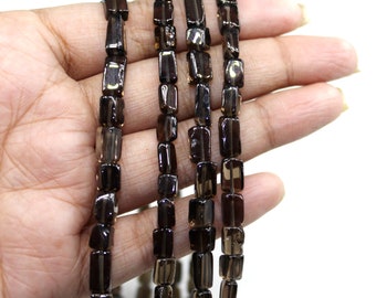 Brown Smoky Quartz Rectangle, Natural Smoky Quartz Smooth Rectangle Shape Beads, Smoky Quartz Beads Loose Gemstone For Making Jewelry