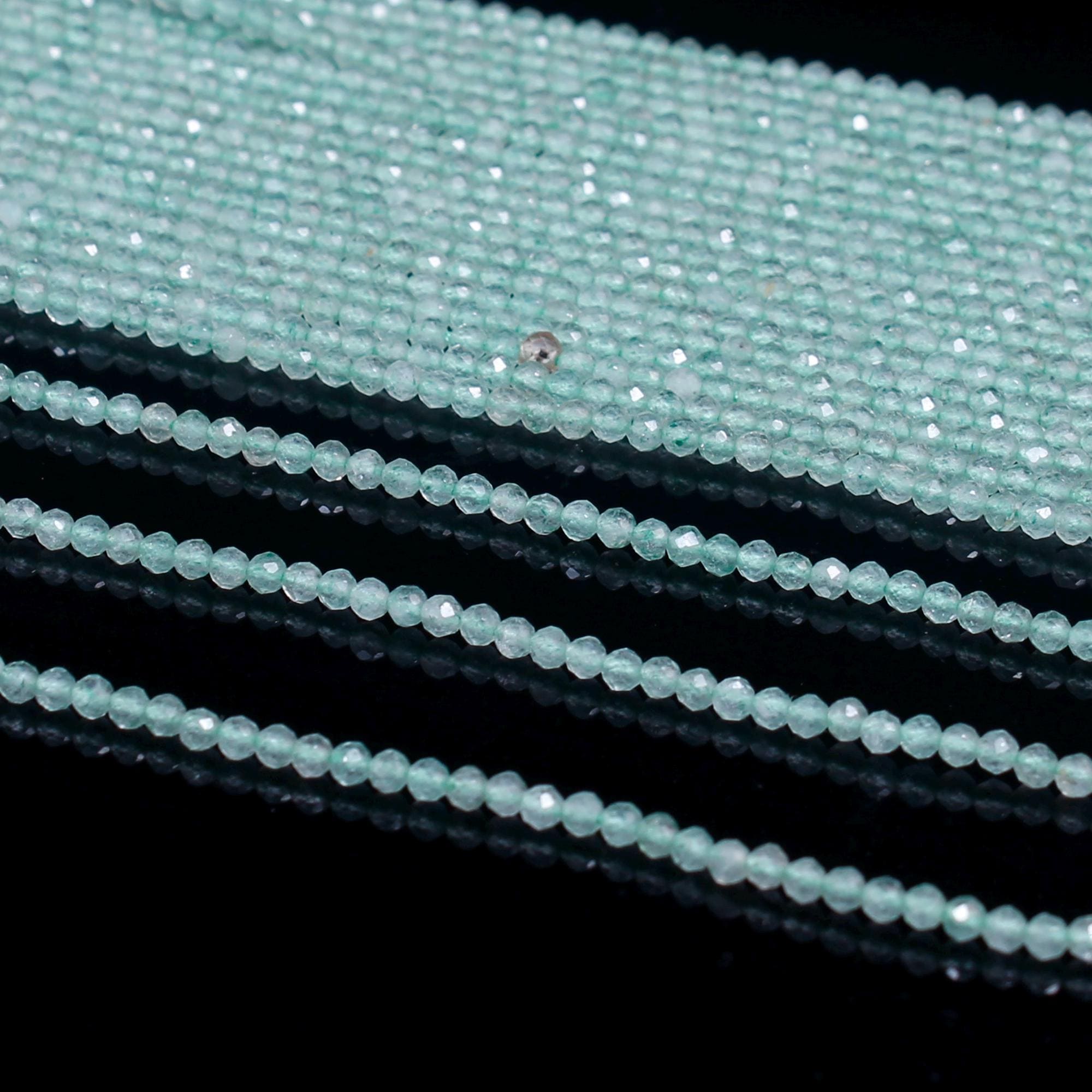 Filza Di Perle Naturali Aqua Calcedonio Taglio Israel, 2.5 Mm, 13 Pollici, AAA, EB-115