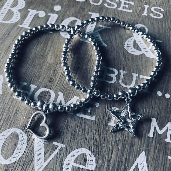 Charm Bracelet with Letter Initial Charm of your choice Silver Plated Charm Bracelet with Letter Initial Charm of your choice Silver Plated