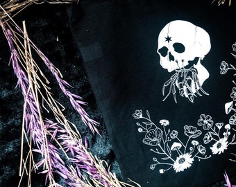 Hermit Cotton Tote Bag (Black, Off White and Lavender)