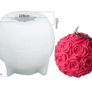 Candle Mold Round with Roses