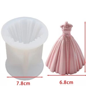 Wedding Dress Silicone Mold Princess Dress, Candle Mold Dress, Silicone Mold Wedding Decoration, Candy Mold
