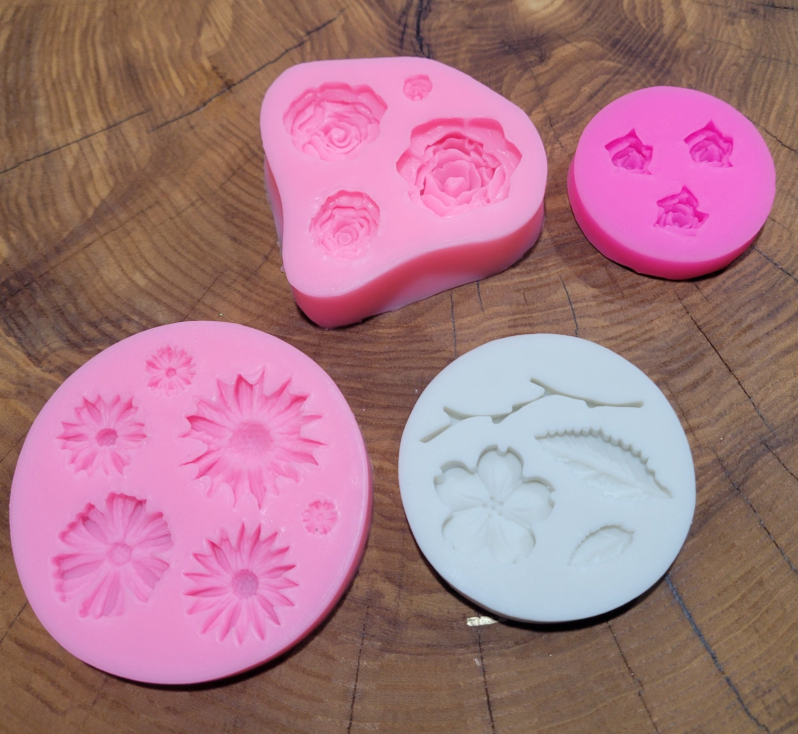 Small Flower Silicone Mould Resin Camellia Peony Daisy Lotus Flower  Jewellery Making Mold 