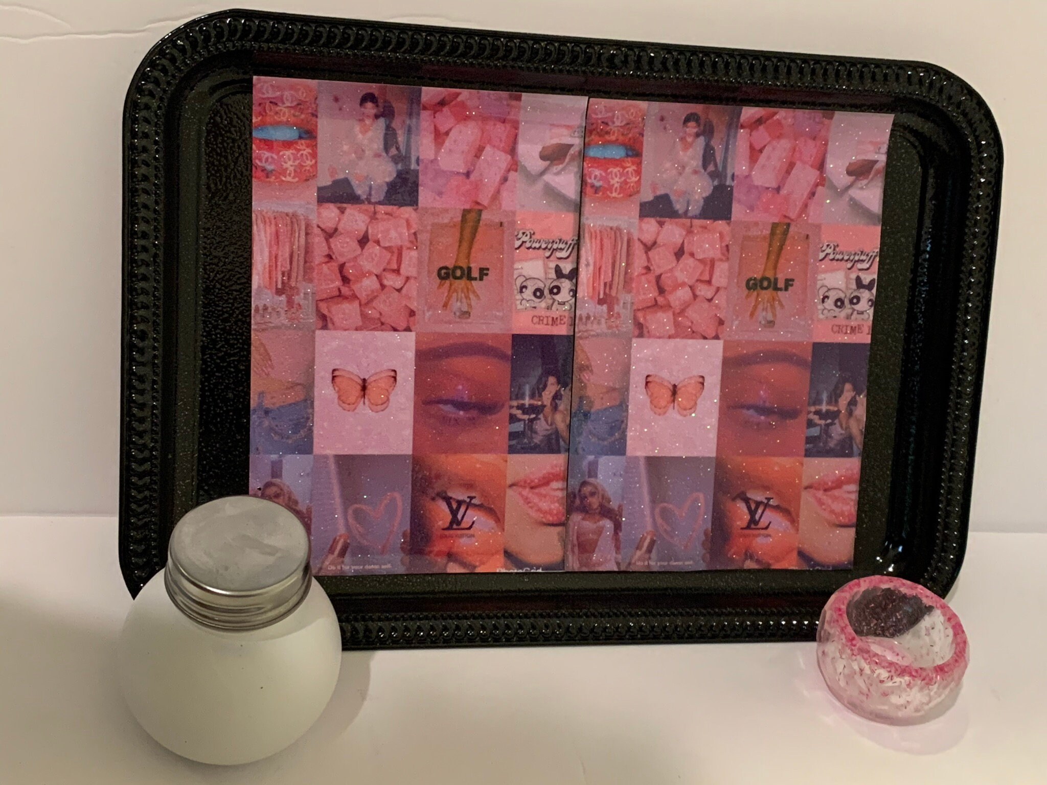 Pink Aesthetic Rolling Tray // Baddie Rolling Tray // Girly Etsy