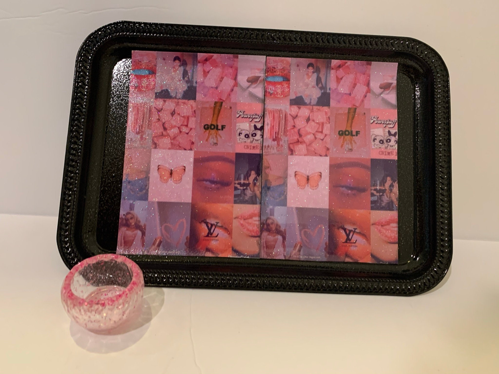 Pink Aesthetic Rolling Tray // Baddie Rolling Tray // Girly Etsy