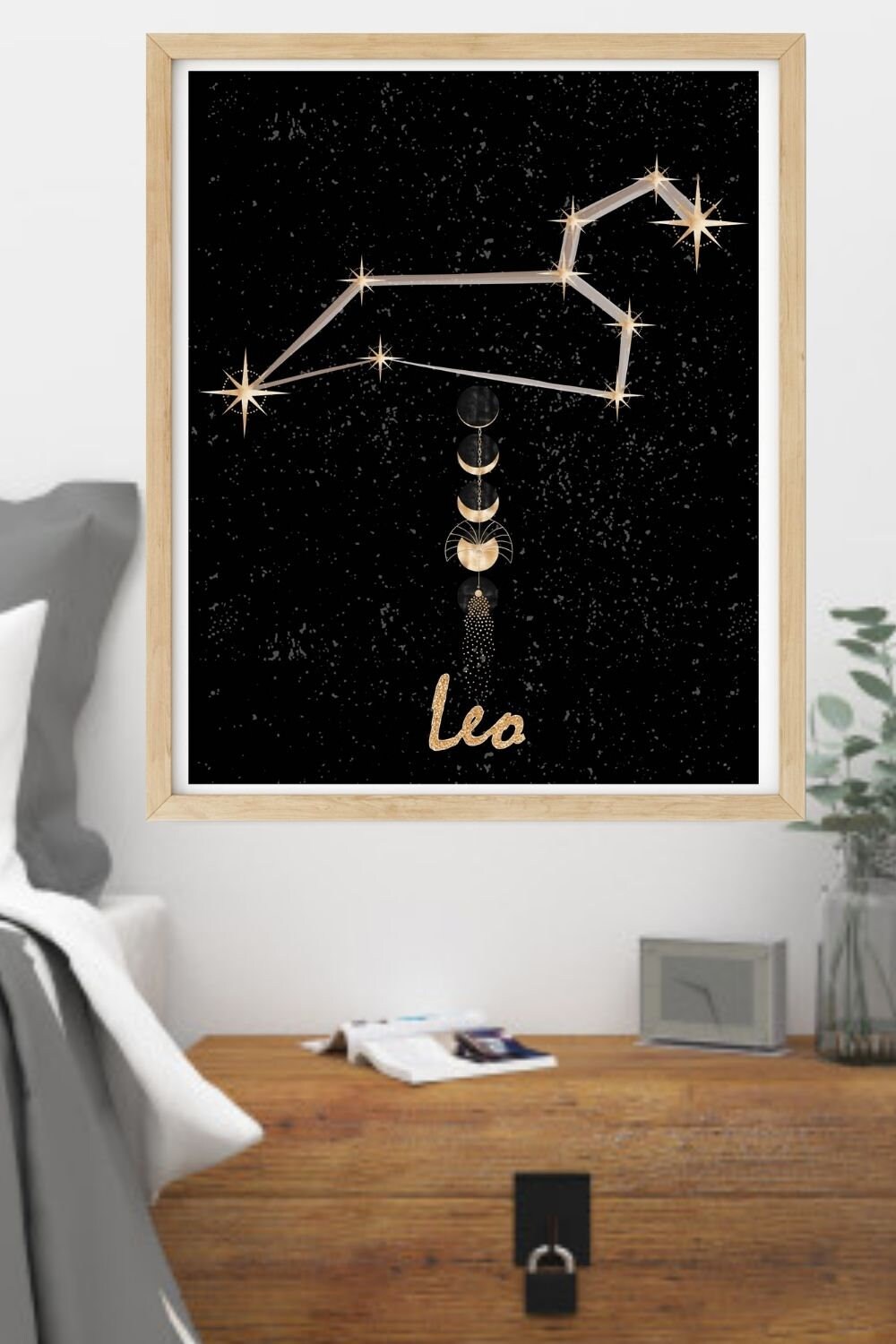 Leo Star Sign Wall Art Zodiac Astrology Prints July August - Etsy