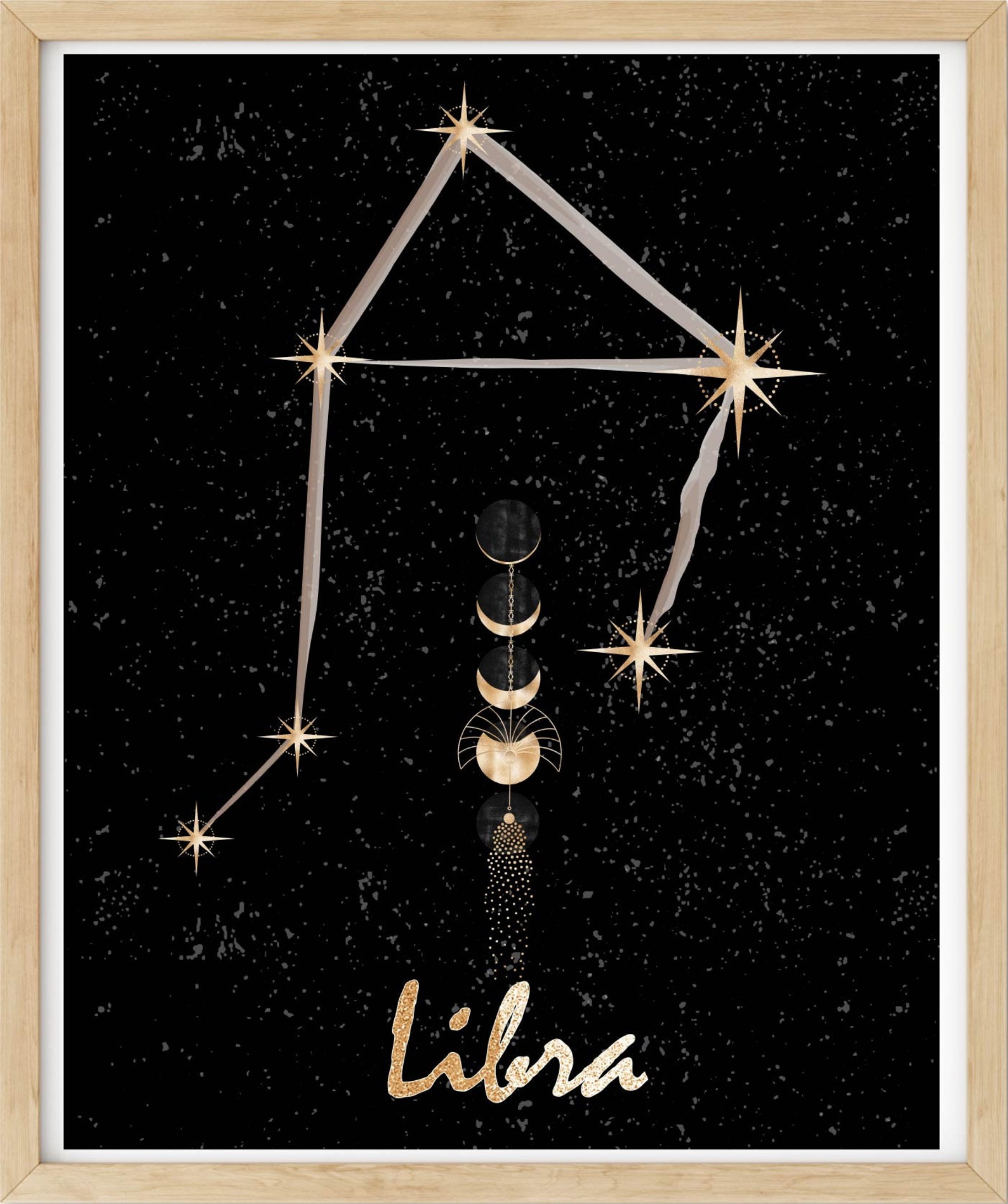 Libra Star Sign Wall Art Zodiac Astrology Prints September Etsy