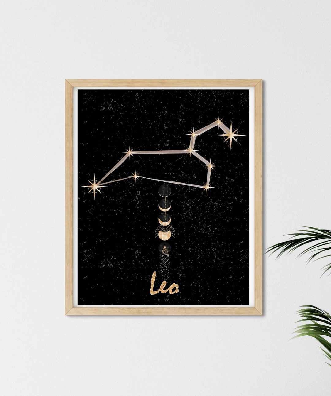 Leo Star Sign Wall Art Zodiac Astrology Prints July August - Etsy