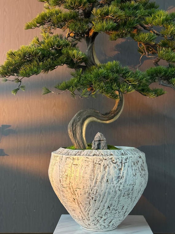 VICKY YAO Design - 限定版盆栽アート 人工盆栽 日本の松風 陶器