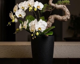 VICKY YAO – Exklusives Design, luxuriöse, maßgefertigte Bonsai- und Blumenarrangements, botanische Skulpturen für Innenräume, H 68 cm