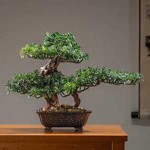 VICKY YAO - Handmade Exclusive Design Artificial Bonsai Tree in Realistic 4 feet Pot 39x19x29cm