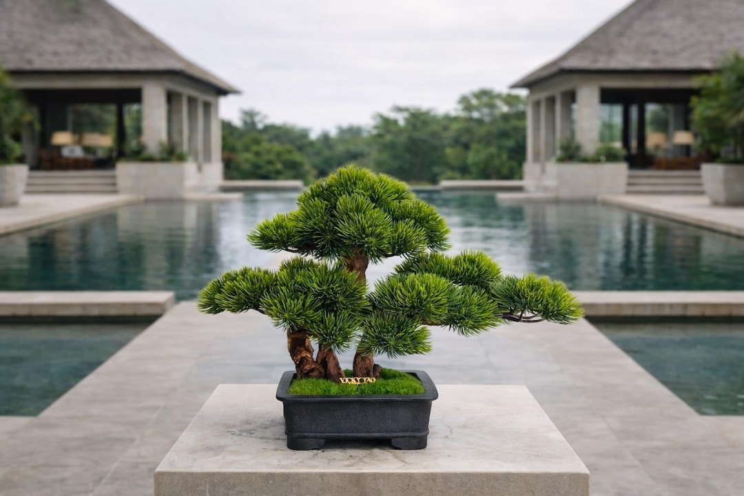 VICKY YAO - Natural Artificial Bonsai Tree in Realistic 4 Feet Pot L39xw19xh29cm