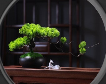 VICKY YAO - Bonsaï Artificiel dans un Pot Réaliste Bonsai Art