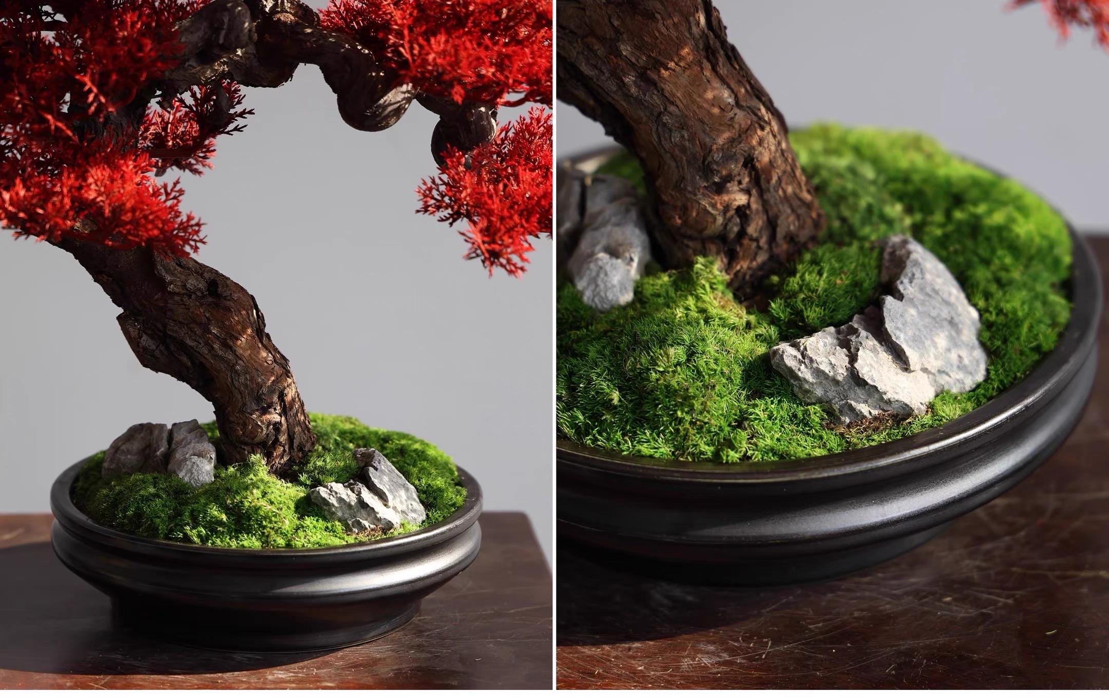 VICKY YAO - Red Maple Bonsai Tree Sculpture Japanese Zen Interior