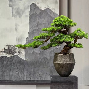 VICKY YAO Faux Bonsai - Exclusive Design Artificial Bonsai Arrangement 68cm H Gift for Him