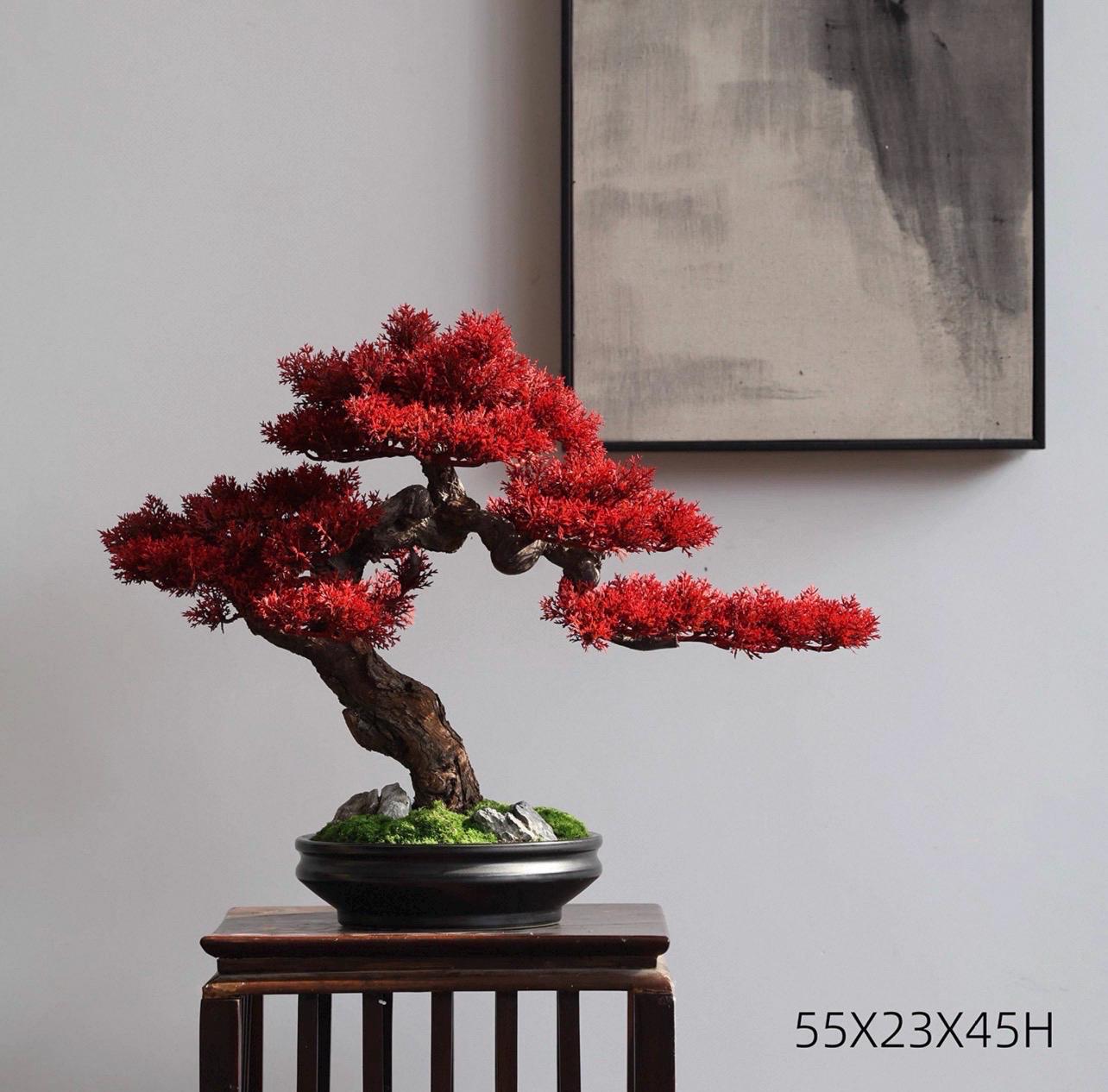 VICKY YAO - Red Maple Bonsai Tree Sculpture Japanese Zen Interior