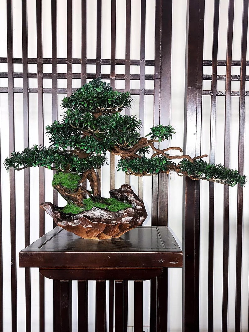 VICKY YAO Artificial Bonsai Tree in Realistic Styling Pot Etsy