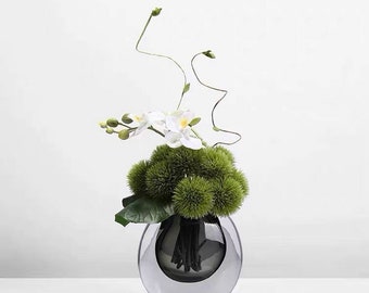 VICKY YAO Design Aesthetic - ハンドメイド限定デザインフェイクモスグリーンアレンジメント 18x26cmH