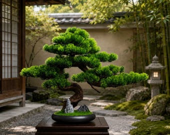 流木盆栽：天然の根の彫刻と保存処理された苔 - Etsy 日本