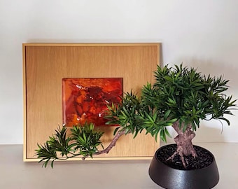 VICKY YAO - Konstgjord Bonsaiträd Cypress Realistisk Bark. Keramisk Kruka Konstväxter Zen Faux För Hemma Skrivbord Hylla Vardagsrum Japansk