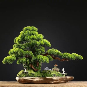 VICKY YAO Faux Plant - Exclusive Design Artificial Landscape Bonsai Gift For Him