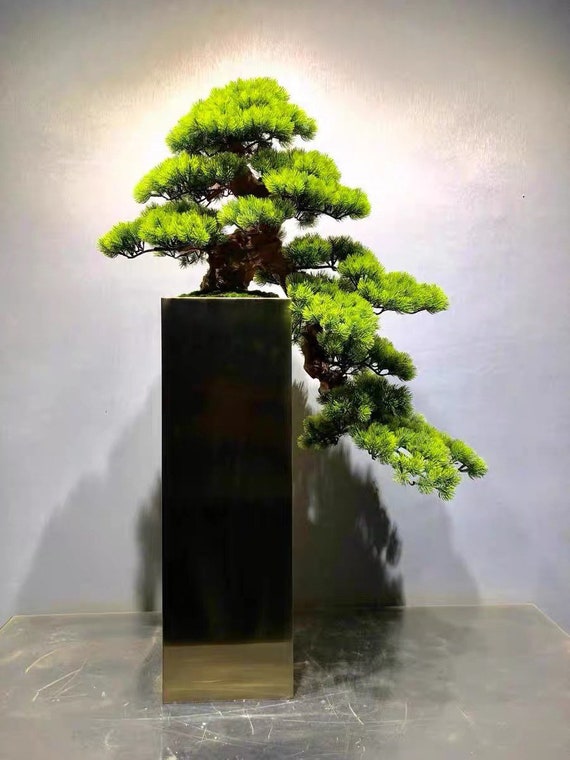 VICKY YAO Bonsai finti Opera d'arte bonsai finti con supporto in