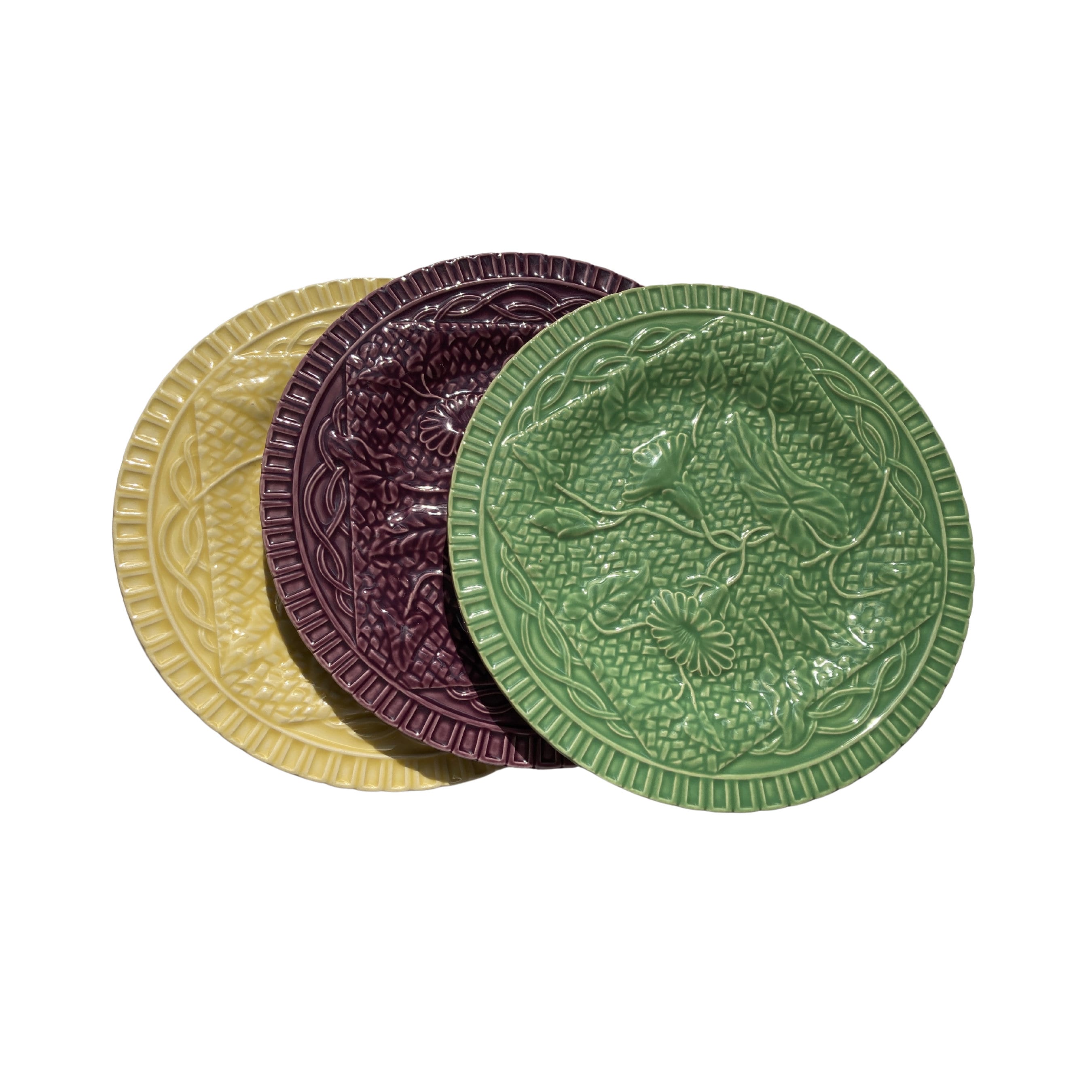 Grand plat ovale en faïence verte, 40 x 25,4 x 7,5 cm | Gudrum