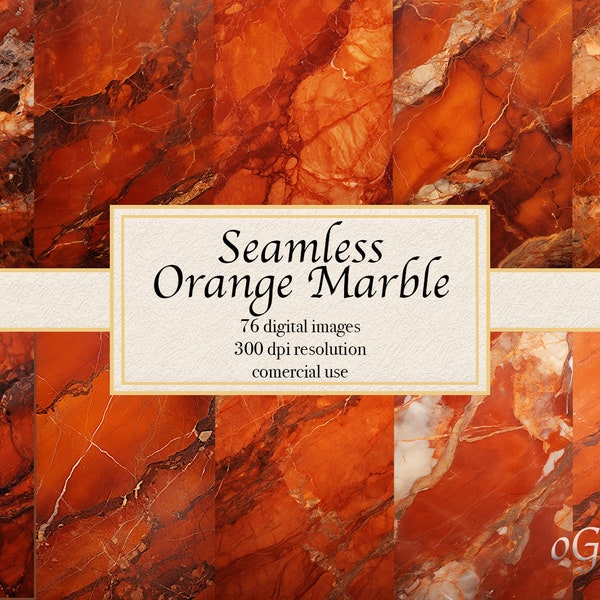 Pattern Desert Orange Marble Textures - seamless marble digital paper textures, printable scrapbook paper backgrounds instant download HD