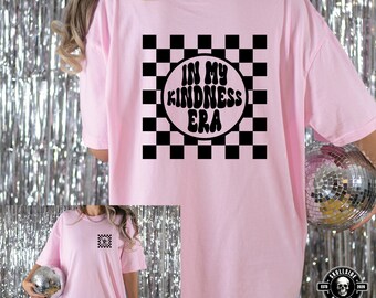 Pink Shirt png - In my Kindness Era Checkered pattern png - Anti Bullying day - dtf- sublimation