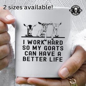 Goat Mug, Funny Animal Lover Gift, Farmhouse Coffee Cup, Ceramic Tea Mug, Goat Owner Present, Animal Quote Drinkware