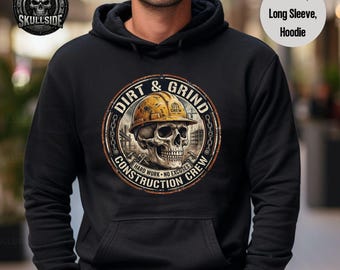 Construction Crew Skull T-Shirt, Long Sleeve, Hoodie, Tradesman Apparel
