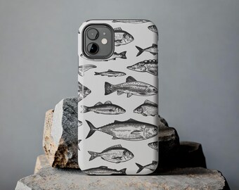 Hand-Drawn Fish Pattern Phone Case