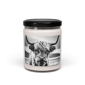 Highland Cow Scented Soy Candle, 9oz