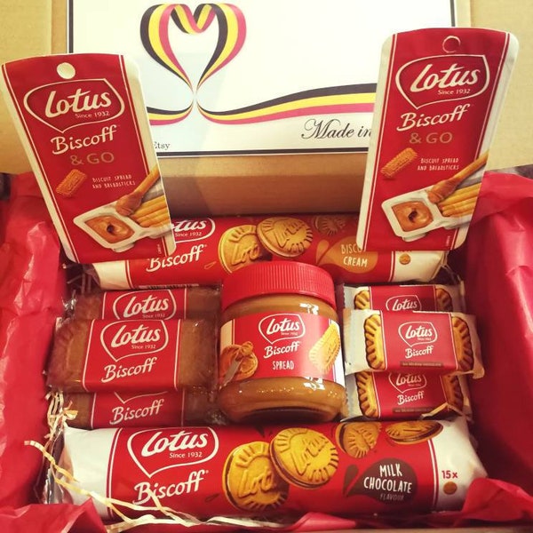 Christmas Lotus Biscoff hamper Ultimate gift for her or for him with Biscoff and Go biscuits birthday gift hamper personalised