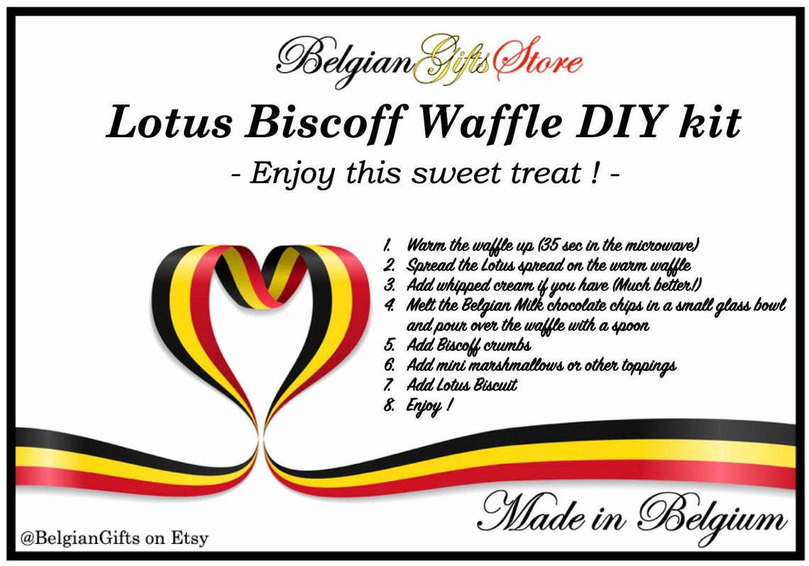 Lotus Biscoff DIY Waffle Kit With Belgian Liege Waffle and Etsy UK
