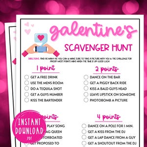 Galentine's Day Scavenger Hunt Game | Fun Party Games | Girls Night Out | Valentines Day | Ladies Night | Girl Night In | Singles Night