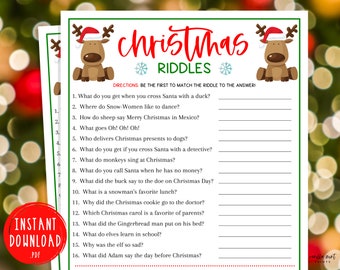 Christmas Riddles Game | Matching Trivia Game | Christmas Games | Christmas Day | Fun Holiday Party Games | Games Kids & Adults | Easy Game