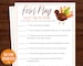 Thanksgiving Trivia Game | Fowl Play Turkey Trivia Thanksgiving Printable Games | Fun Thanksgiving Day Trivia Game | Friendsgiving Games 