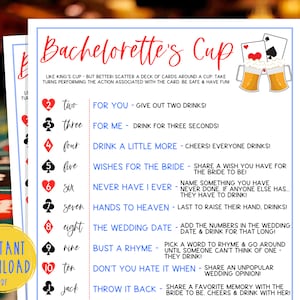 Las Vegas Bachelorette Party Games | Bachelorette Cup Drinking Game | Bachelorette Party Game | Hen Party | King&#39;s Cup | Vegas Then Vows