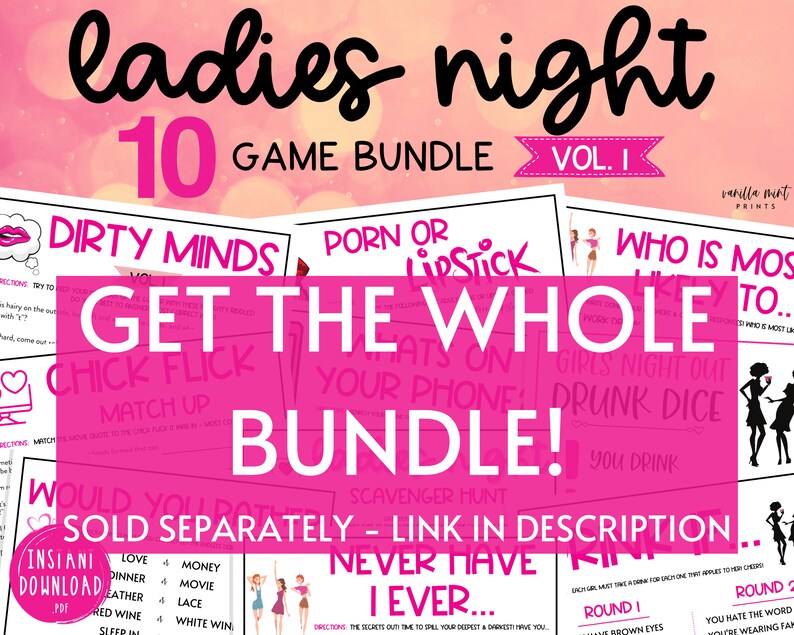 Ladies Night Whats in Your Purse Game Party Games Fun Etsy