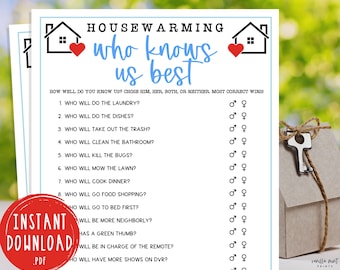 Housewarming Party Games | Who Knows Us Best | Fun Housewarming Party Games | New Homeowner | New House | First Home Together | How Well Do