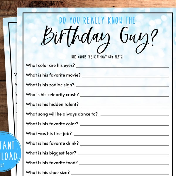 Adult Birthday Party Games | Do You Really Know The Birthday Guy | Fun Birthday Games for Men | How Well Do You Know The Birthday Boy | His