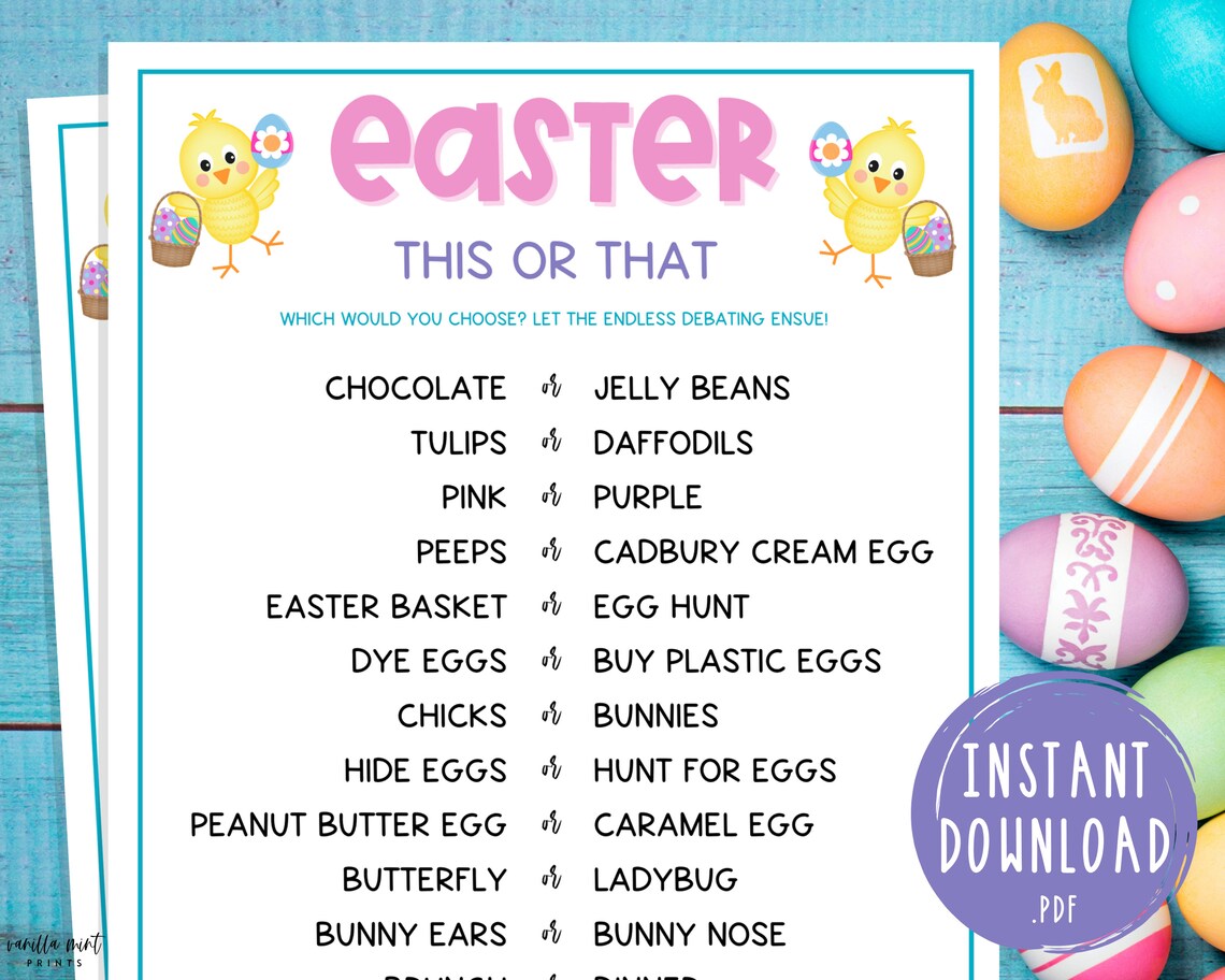 Easter This Or That Game