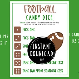 Football Candy Dice Game | Football Party Games for Kids | Kids Games ...