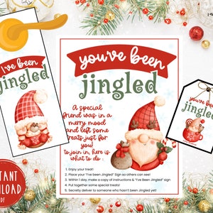 You&#39;ve Been Jingled Printable Christmas Game Kit | Secret Santa Christmas Activity for Adults, Kids, & Office | Holiday Gift Exchange Game