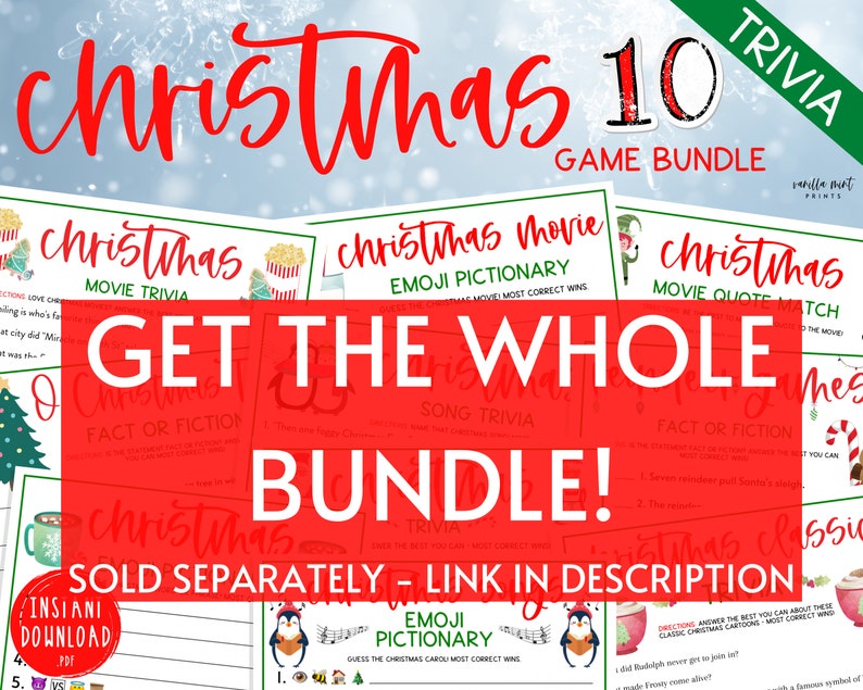 O Christmas Tree Trivia Game Fact or Fiction True or False Etsy